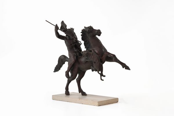 Fonditore del XIX-XX secolo Indiano a cavallo  - Asta Scultura - Associazione Nazionale - Case d'Asta italiane