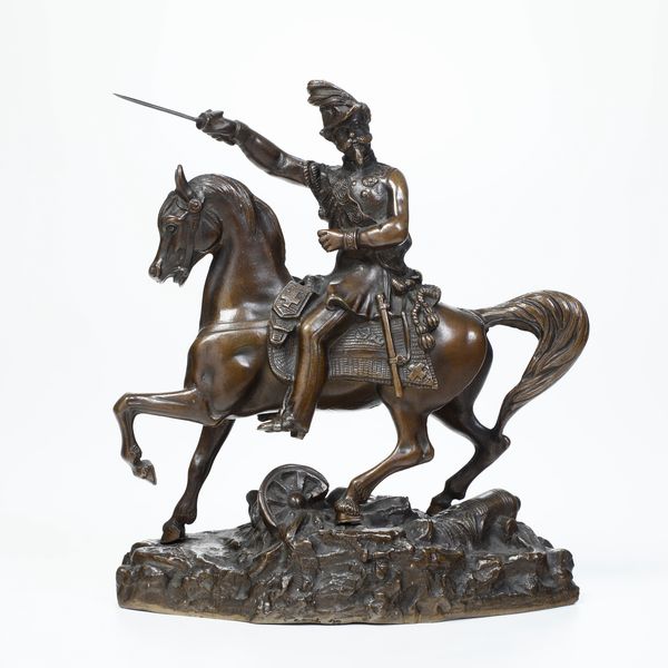 Vittorio Emanuele II a cavallo. Fonditore del XIX-XX secolo  - Asta Scultura - Associazione Nazionale - Case d'Asta italiane