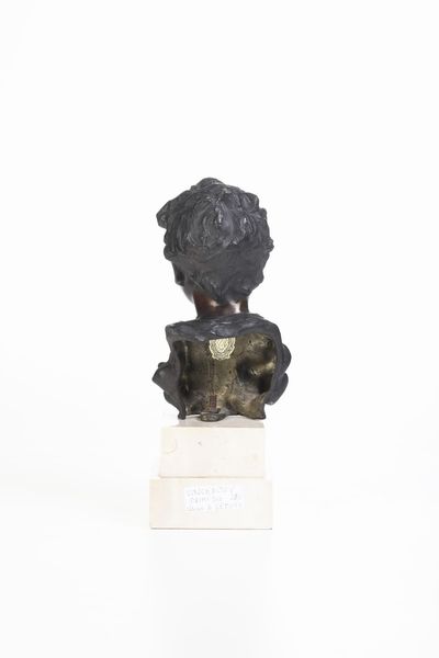 Busto di fanciullo. Fonditore del XIX-XX secolo  - Asta Scultura - Associazione Nazionale - Case d'Asta italiane