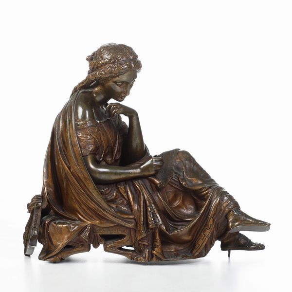 Scultura femminile in bronzo da modello antico. XIX-XX secolo  - Asta Scultura - Associazione Nazionale - Case d'Asta italiane