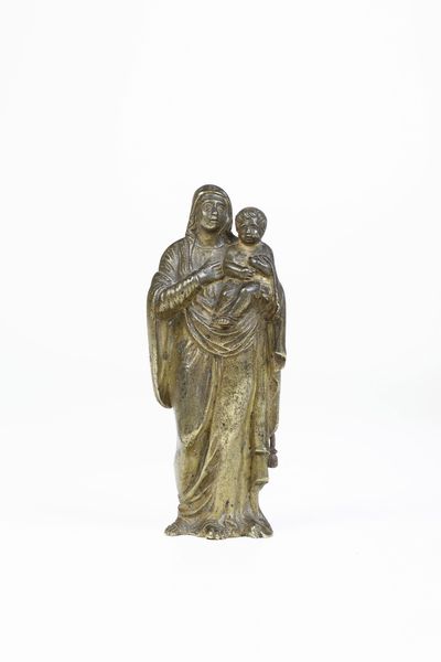 Madonna con Bambino. Fonditore del XVII-XVIII secolo  - Asta Scultura - Associazione Nazionale - Case d'Asta italiane