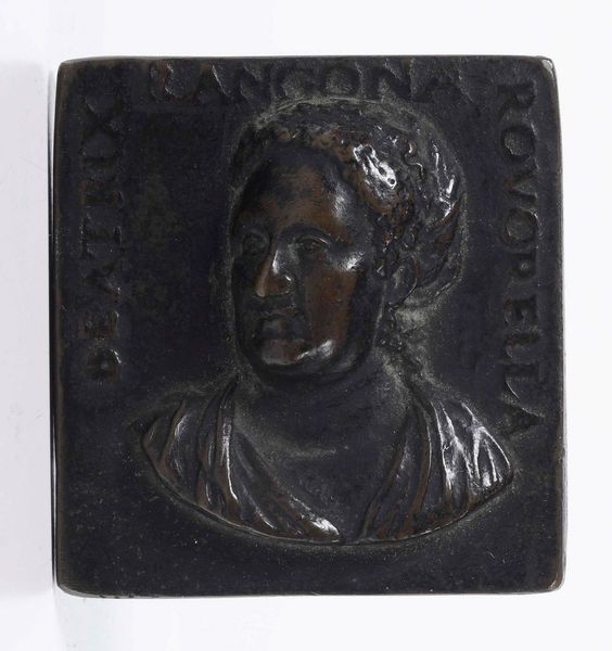 Medaglia con ritratto di Beatrice Roverella. Bronzo fuso e cesellato. Medaglista rinascimentale italiano, XVI secolo  - Asta Scultura - Associazione Nazionale - Case d'Asta italiane