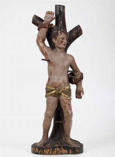 San Sebastiano. Scultore del XVIII secolo  - Asta Scultura - Associazione Nazionale - Case d'Asta italiane