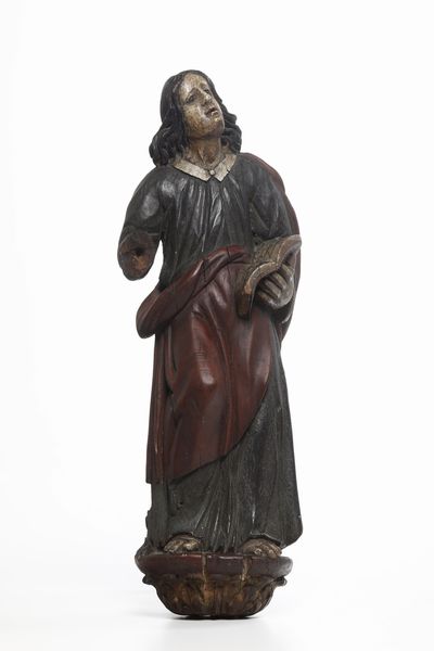 Evangelista. Scultore del XVIII secolo  - Asta Scultura - Associazione Nazionale - Case d'Asta italiane