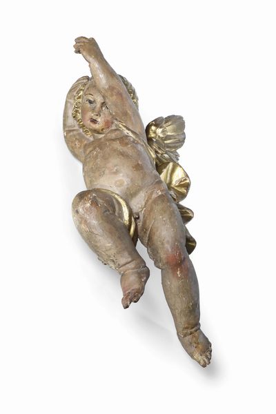 Putto. Scultore barocco del XVII-XVIII secolo  - Asta Scultura - Associazione Nazionale - Case d'Asta italiane