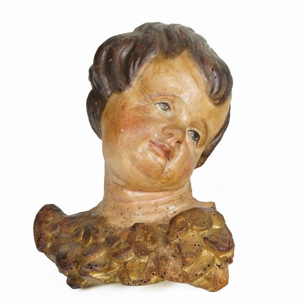 Testa di cherubino. Scultore italiano del XVIII secolo  - Asta Scultura - Associazione Nazionale - Case d'Asta italiane