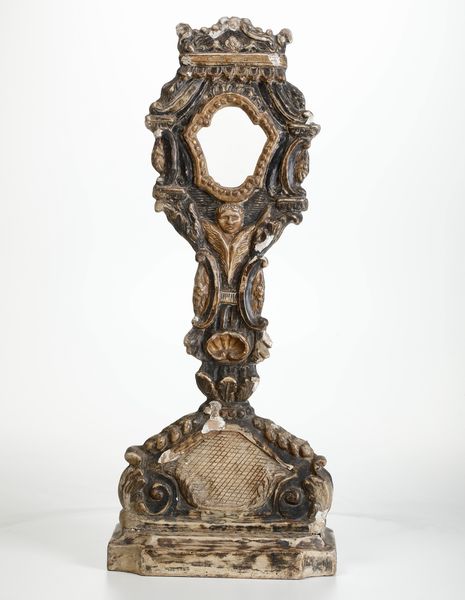 Reliquiario in legno intagliato e laccato. XVIII secolo  - Asta Scultura - Associazione Nazionale - Case d'Asta italiane