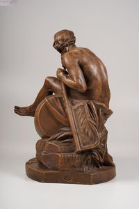 Il Fiume. Plasticatore del XIX-XX secolo. Da un modello di Jean-Jaques Caffieri (1725-1792)  - Asta Scultura - Associazione Nazionale - Case d'Asta italiane