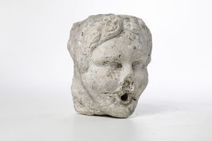 Testa maschile. Scultore del XVII secolo  - Asta Scultura - Associazione Nazionale - Case d'Asta italiane