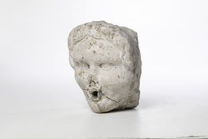 Testa maschile. Scultore del XVII secolo  - Asta Scultura - Associazione Nazionale - Case d'Asta italiane