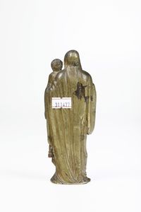 Madonna con Bambino. Fonditore del XVII-XVIII secolo  - Asta Scultura - Associazione Nazionale - Case d'Asta italiane