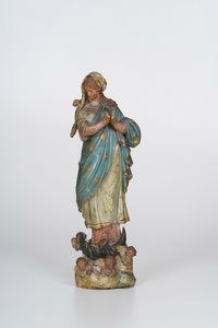 Immacolata concezione. Plasticatore del XIX secolo  - Asta Scultura - Associazione Nazionale - Case d'Asta italiane