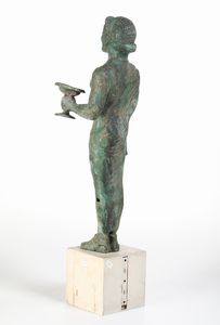 Scultura in bronzo, da un modello archeologico, XX secolo  - Asta Scultura - Associazione Nazionale - Case d'Asta italiane