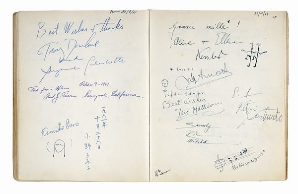 Liber Amicorum del noto ristorante romano Mastro Stefano.  - Asta Libri, autografi e manoscritti - Associazione Nazionale - Case d'Asta italiane