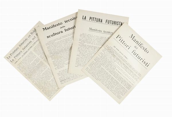 Umberto Boccioni : Manifesto dei Pittori futuristi.  - Asta Libri, autografi e manoscritti - Associazione Nazionale - Case d'Asta italiane