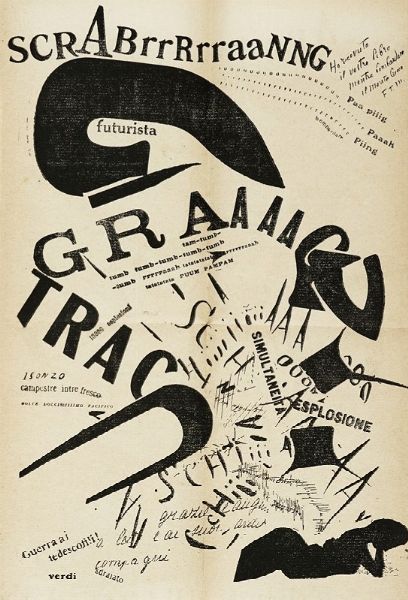 Filippo Tommaso Marinetti : Les mots en libert futuristes.  - Asta Libri, autografi e manoscritti - Associazione Nazionale - Case d'Asta italiane