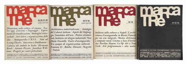 Raccolta di 14 volumi di Marcatr. Notiziario di Cultura Contemporanea.  - Asta Libri, autografi e manoscritti - Associazione Nazionale - Case d'Asta italiane