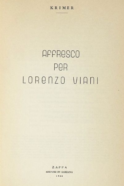 Lorenzo Viani : Lorenzo Viani. 8 xilografie originali.  - Asta Libri, autografi e manoscritti - Associazione Nazionale - Case d'Asta italiane