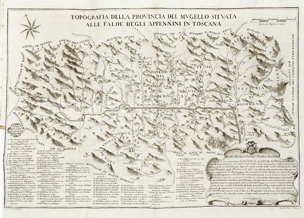 GIUSEPPE MARIA BROCCHI : Descrizione della provincia del Mugello con la carta geografica del medesimo...  - Asta Libri, autografi e manoscritti - Associazione Nazionale - Case d'Asta italiane