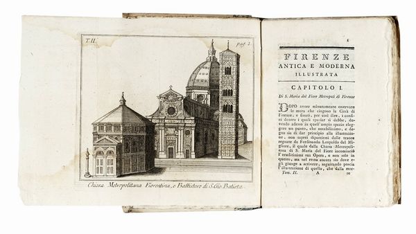 VINCENZO FOLLINI : Firenze antica, e moderna illustrata. T. I (VIII).  - Asta Libri, autografi e manoscritti - Associazione Nazionale - Case d'Asta italiane