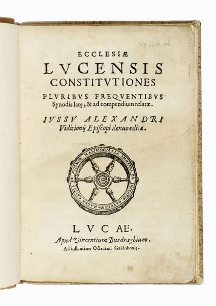 ALESSANDRO GUIDICCIONI : Regole per le classi de' sacerdoti, et per ogn'altro chierico della diocesi di Lucca.  - Asta Libri, autografi e manoscritti - Associazione Nazionale - Case d'Asta italiane