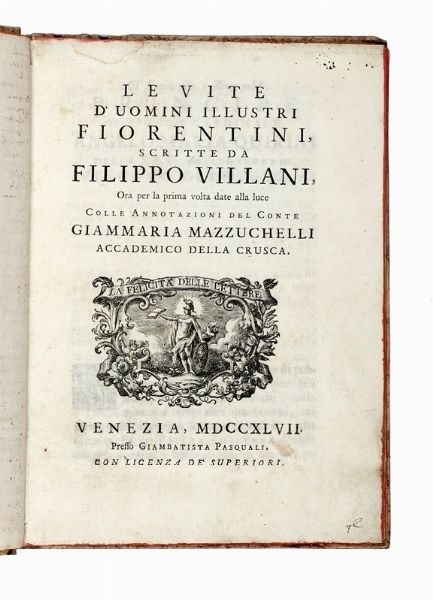 SILVANO RAZZI : Vite di cinque huomini illustri, m. Farinata degl'Uberti, Duca d'Athene, m. Salvestro Medici, Cosimo Med. il piu vecchio, e Francesco Valori...  - Asta Libri, autografi e manoscritti - Associazione Nazionale - Case d'Asta italiane