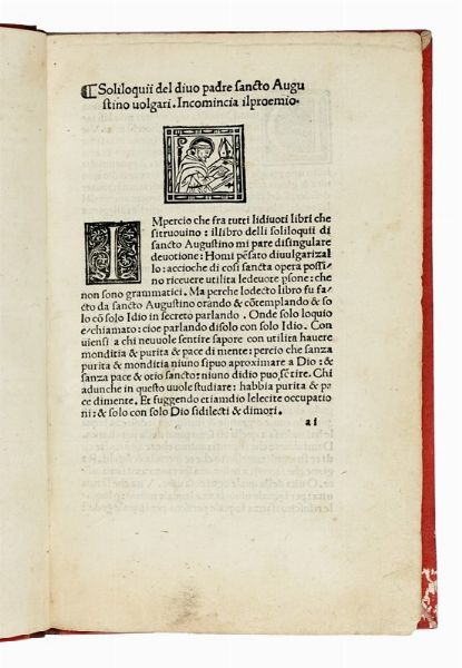 AURELIUS (SANTO) AUGUSTINUS : Soliloquii.  - Asta Libri, autografi e manoscritti - Associazione Nazionale - Case d'Asta italiane