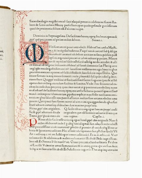 ROBERTUS CARACCIOLUS : Sermones quadragesimales de poenitentia.  - Asta Libri, autografi e manoscritti - Associazione Nazionale - Case d'Asta italiane