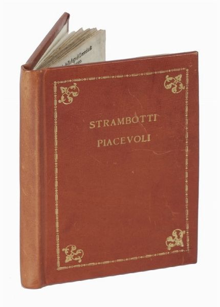 Strambotti piacevoli et amorosi in laude di Leontia.  - Asta Libri, autografi e manoscritti - Associazione Nazionale - Case d'Asta italiane