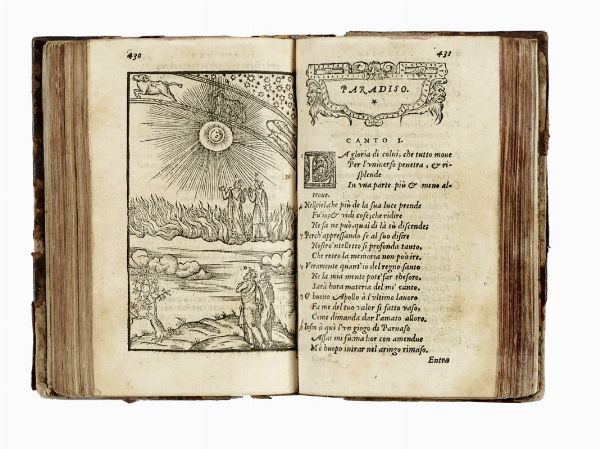 DANTE ALIGHIERI : Dante con nuove, et utili ispositioni. Aggiuntavi di pi una tavola di tutti i vocaboli...  - Asta Libri, autografi e manoscritti - Associazione Nazionale - Case d'Asta italiane