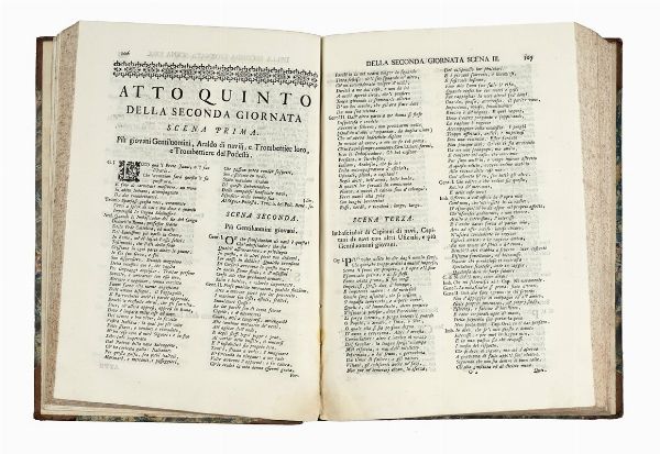 MICHELANGELO (IL GIOVANE) BUONARROTI : La fiera commedia di Michelagnolo Buonarruoti il giovane e La tancia commedia rusticale del medesimo coll'annotazioni dell'abate Anto Maria Salvini.  - Asta Libri, autografi e manoscritti - Associazione Nazionale - Case d'Asta italiane