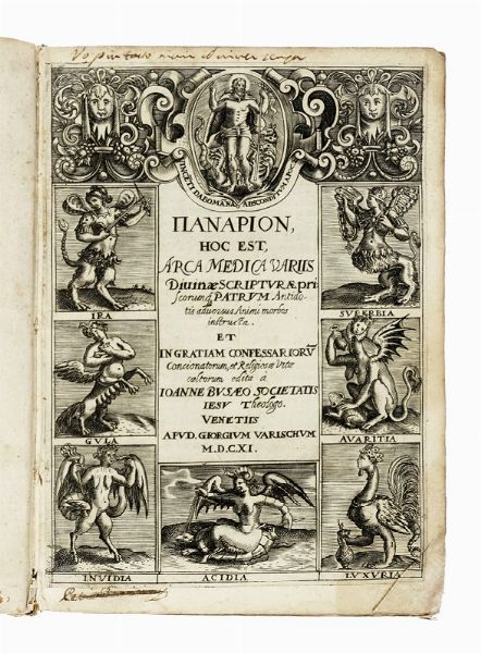 JAN BUYS : Panarion, hoc est, Arca medica variis divinae scripturae priscorumque patrum antidotis adversus animi morbos instructa...  - Asta Libri, autografi e manoscritti - Associazione Nazionale - Case d'Asta italiane