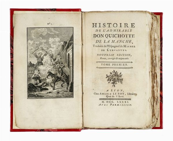 MIGUEL (DE) CERVANTES SAAVEDRA : Histoire de l'admirable don Quichotte de la Manche [...] Tome premier (-sixieme).  - Asta Libri, autografi e manoscritti - Associazione Nazionale - Case d'Asta italiane