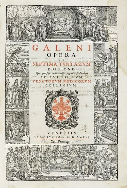 CLAUDIUS GALENUS : ...Opera ex septima Iuntarum editione...  - Asta Libri, autografi e manoscritti - Associazione Nazionale - Case d'Asta italiane