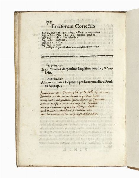 ORAZIO GRASSI : De tribus cometis anni 1618...  - Asta Libri, autografi e manoscritti - Associazione Nazionale - Case d'Asta italiane