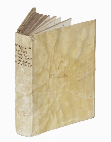 Francesco Petrarca : Le volgari opere [...] con la esposizione di Alessandro Vellutello da Lucca.  - Asta Libri, autografi e manoscritti - Associazione Nazionale - Case d'Asta italiane