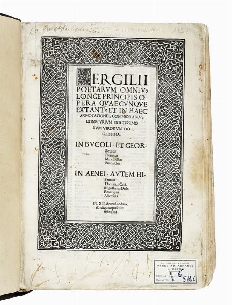 PUBLIUS VERGILIUS MARO : Opera quaecunque extant...  - Asta Libri, autografi e manoscritti - Associazione Nazionale - Case d'Asta italiane