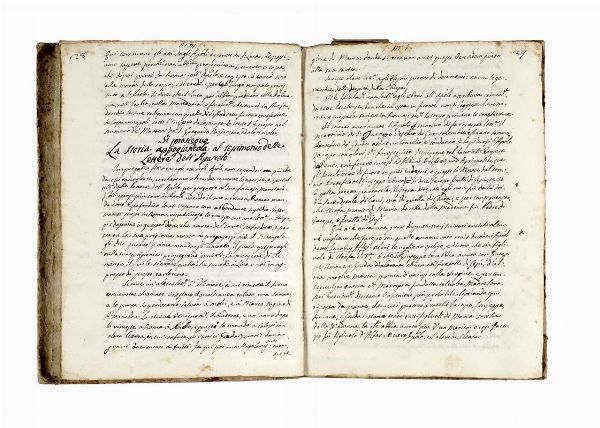 Si da principio all'istoria ecclesiastica incominciando dalle Geste Apostoliche lasciateci da S. Luca negli atti degli apostoli.  - Asta Libri, autografi e manoscritti - Associazione Nazionale - Case d'Asta italiane