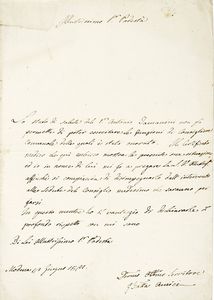 GIOVANNI BATTISTA AMICI - 2 lettere autografe. Una  inviata alla moglie, l'altra ad un Podest.