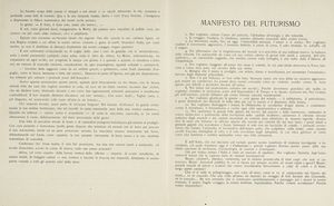 Filippo Tommaso Marinetti : Fondazione e manifesto del Futurismo. (Pubblicato dal 'Figaro' di Parigi il 20 Febbraio 1909).  - Asta Libri, autografi e manoscritti - Associazione Nazionale - Case d'Asta italiane