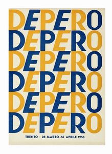 FORTUNATO DEPERO : 94a mostra Depero. Trento 28 marzo-16 aprile 1953.  - Asta Libri, autografi e manoscritti - Associazione Nazionale - Case d'Asta italiane