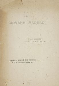 CURZIO MALAPARTE - A Giovanni Marradi.