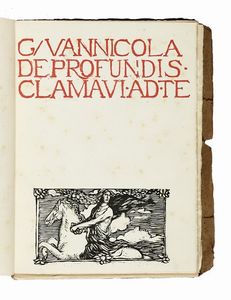 GIUSEPPE VANNICOLA : De profundis clamavi ad te.  - Asta Libri, autografi e manoscritti - Associazione Nazionale - Case d'Asta italiane