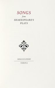 WILLIAM SHAKESPEARE - Songs from Shakespeare's Plays.