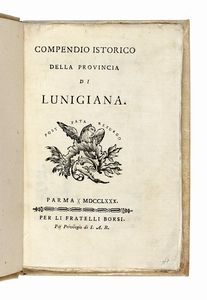 ANGELO ANZIANI - Compendio istorico della provincia di Lunigiana.