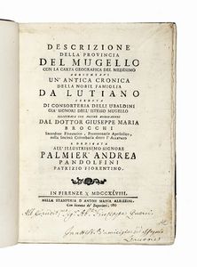 GIUSEPPE MARIA BROCCHI : Descrizione della provincia del Mugello con la carta geografica del medesimo...  - Asta Libri, autografi e manoscritti - Associazione Nazionale - Case d'Asta italiane