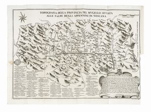 GIUSEPPE MARIA BROCCHI : Descrizione della provincia del Mugello con la carta geografica del medesimo...  - Asta Libri, autografi e manoscritti - Associazione Nazionale - Case d'Asta italiane