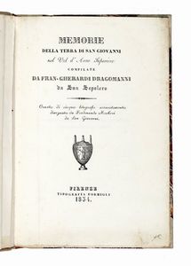 LUIGI TRAMONTANI : Istoria naturale del Casentino con la vera teoria della terra...  - Asta Libri, autografi e manoscritti - Associazione Nazionale - Case d'Asta italiane