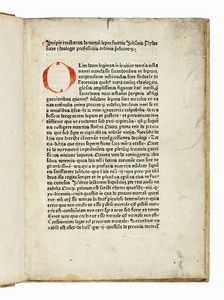 JOHANNES NIDER : Incipit tractatus de morali lepra...  - Asta Libri, autografi e manoscritti - Associazione Nazionale - Case d'Asta italiane