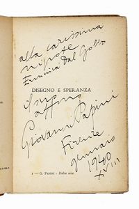 GIOVANNI PAPINI - Dediche autografe su 7 libri.